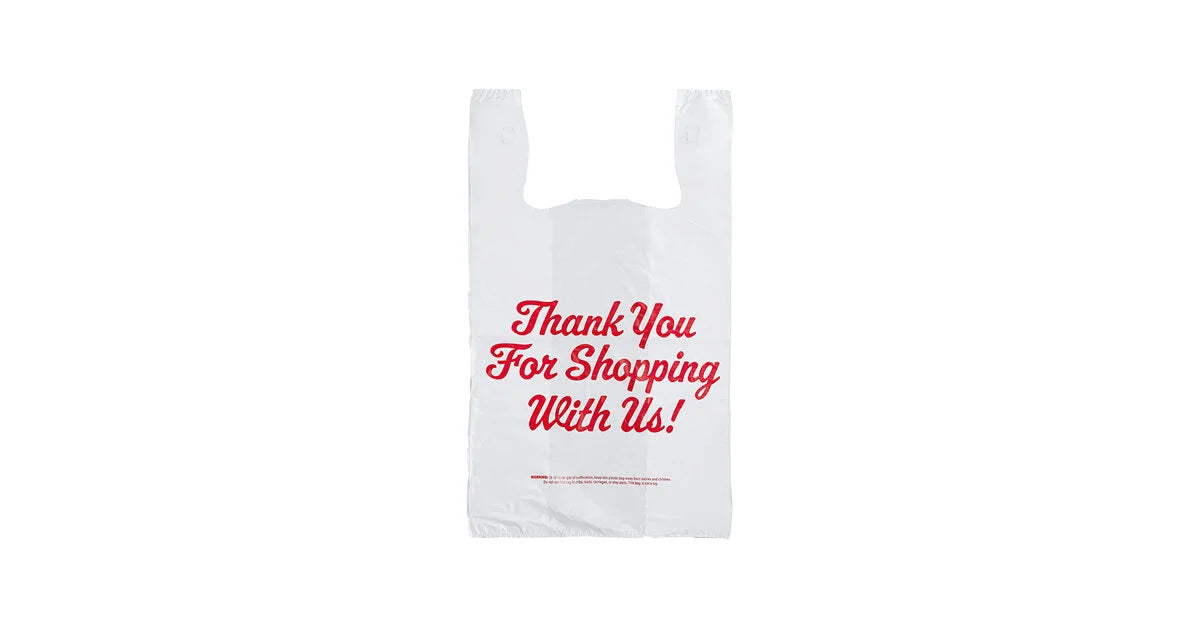 S5HD-TH THANK YOU WHITE PLASTIC BAGS 800BAGS/BOX