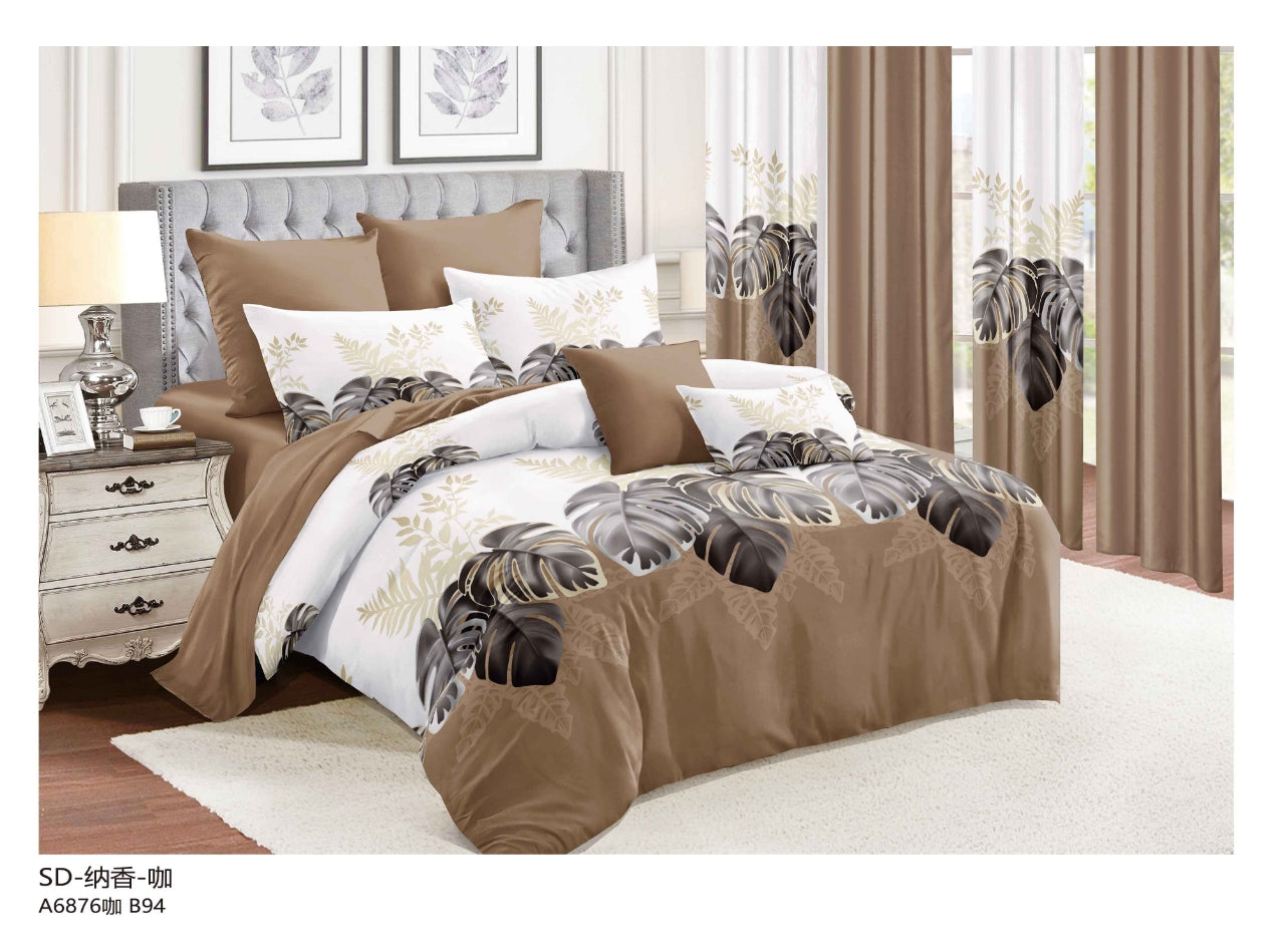Reversible 3-piece printed quilt set with pillow covers – lightweight, soft, and beautifully designed for year-round comfort.
