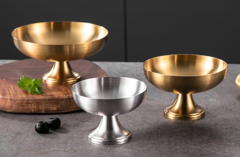 250Ml SS Gold Ice Cream Cup