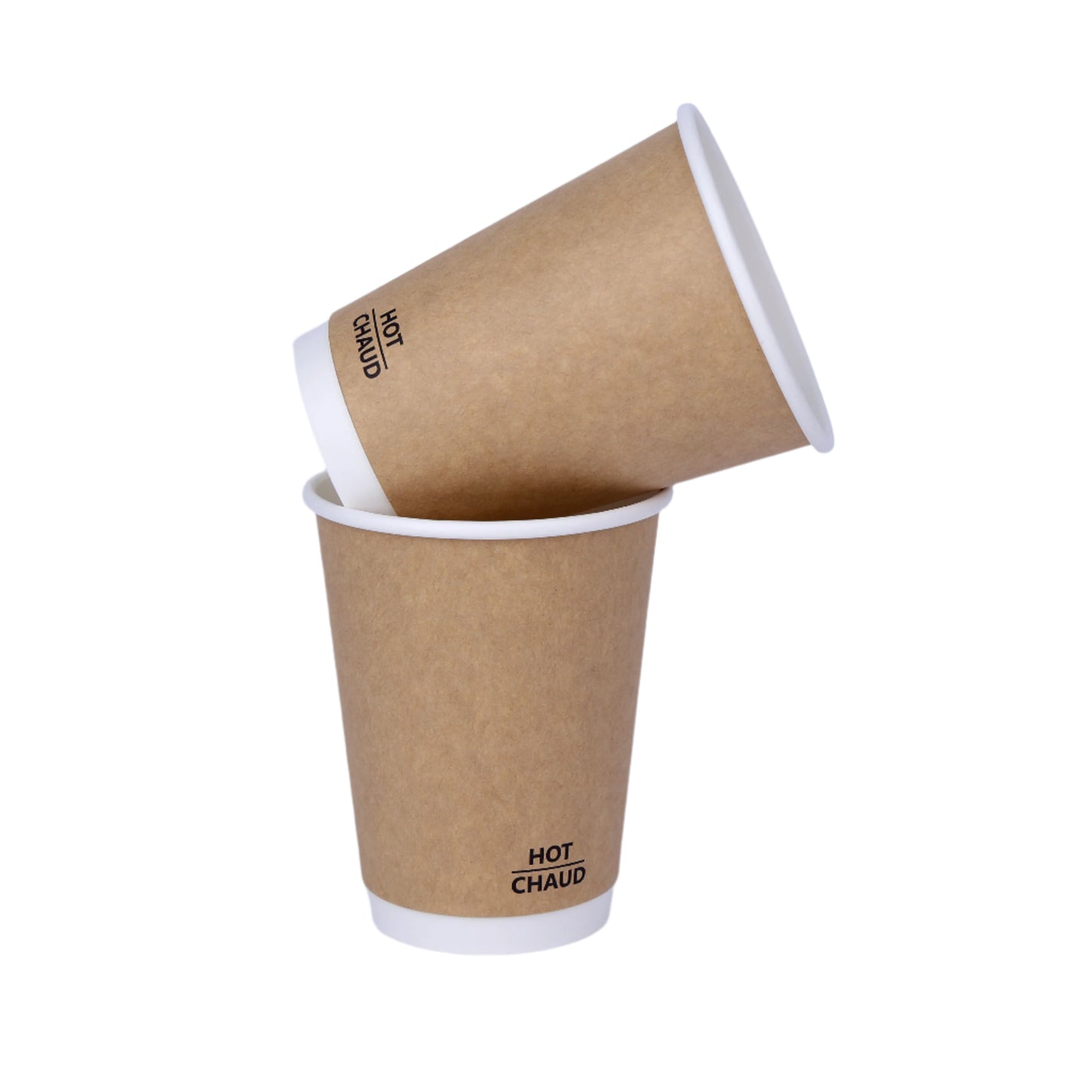 ESSENTIALX - Kraft Hot Double Wall Paper Cups - 500PCS/CTN - 8oz to 16OZ