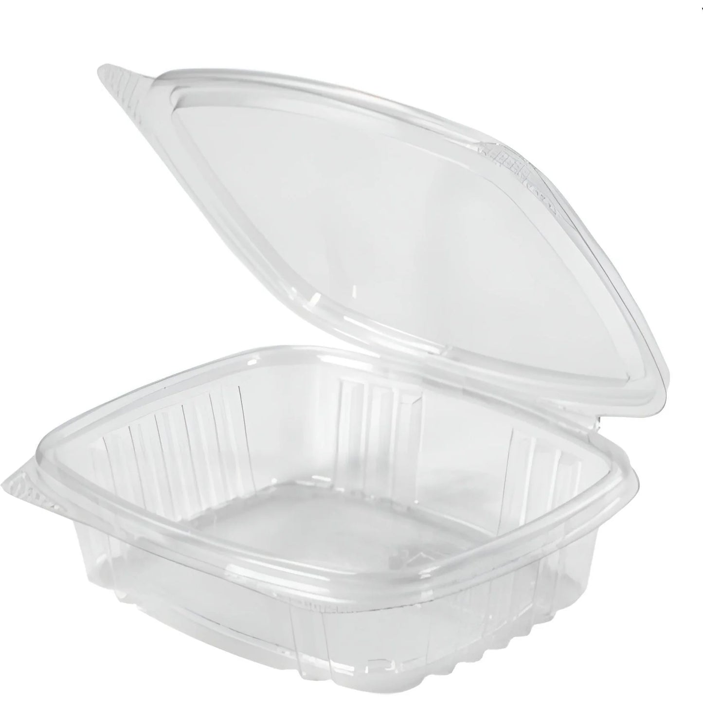 PET Hinged Rectangle Clear Container - 8oz - 200pc