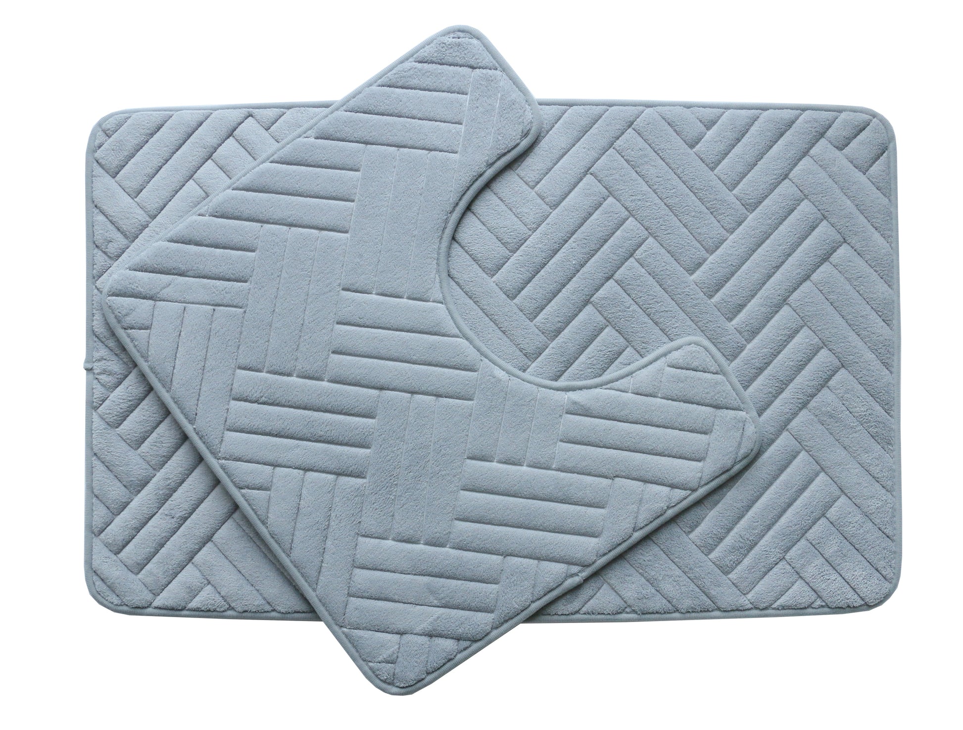 Bathroom Mat Set Gray