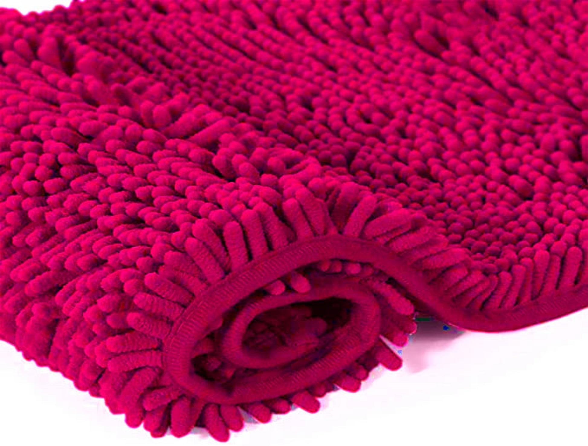 Chenille Microfiber Bathroom and Floor Mat Red