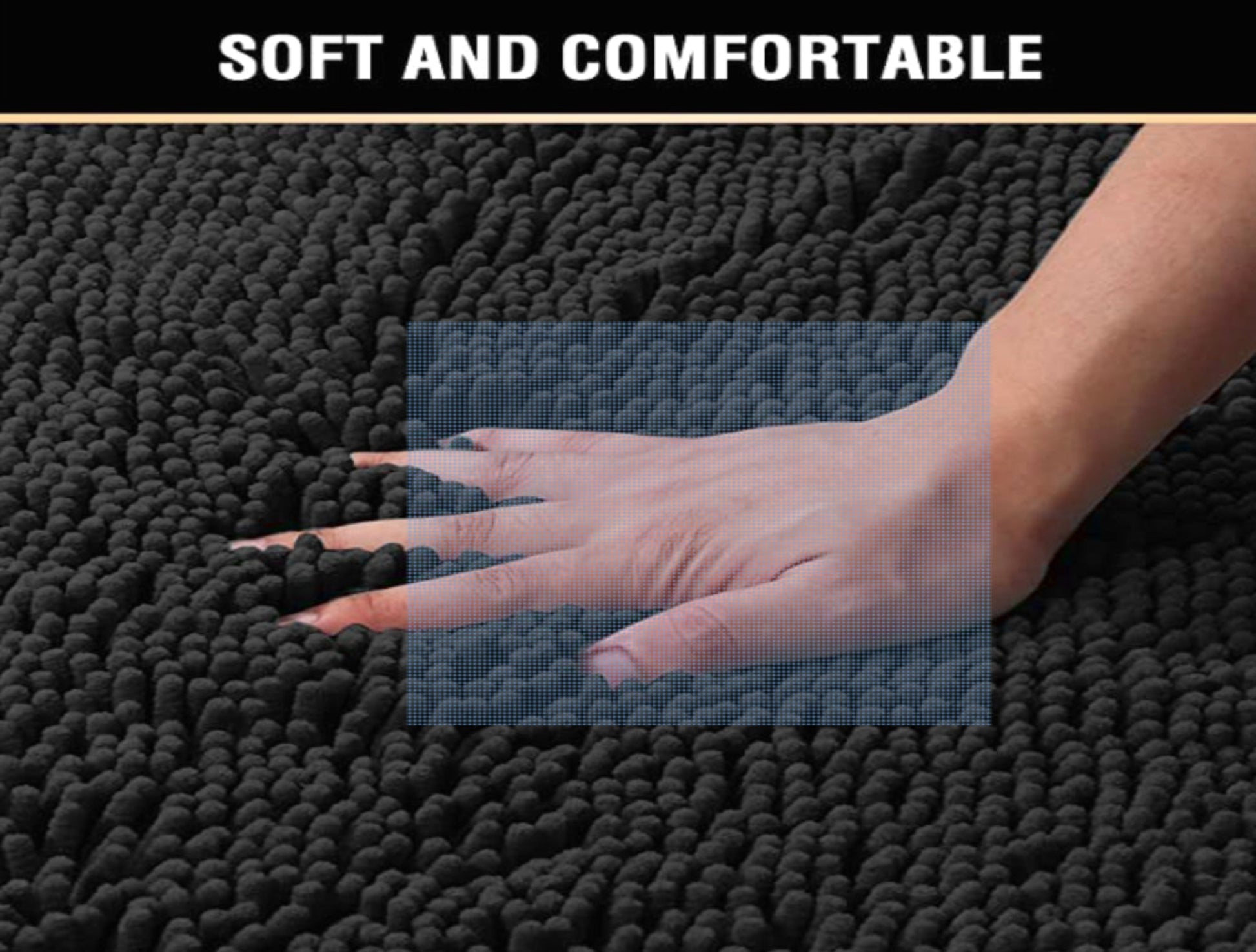 Comfortable Soft Bathroom and Floor Mat DarkGray