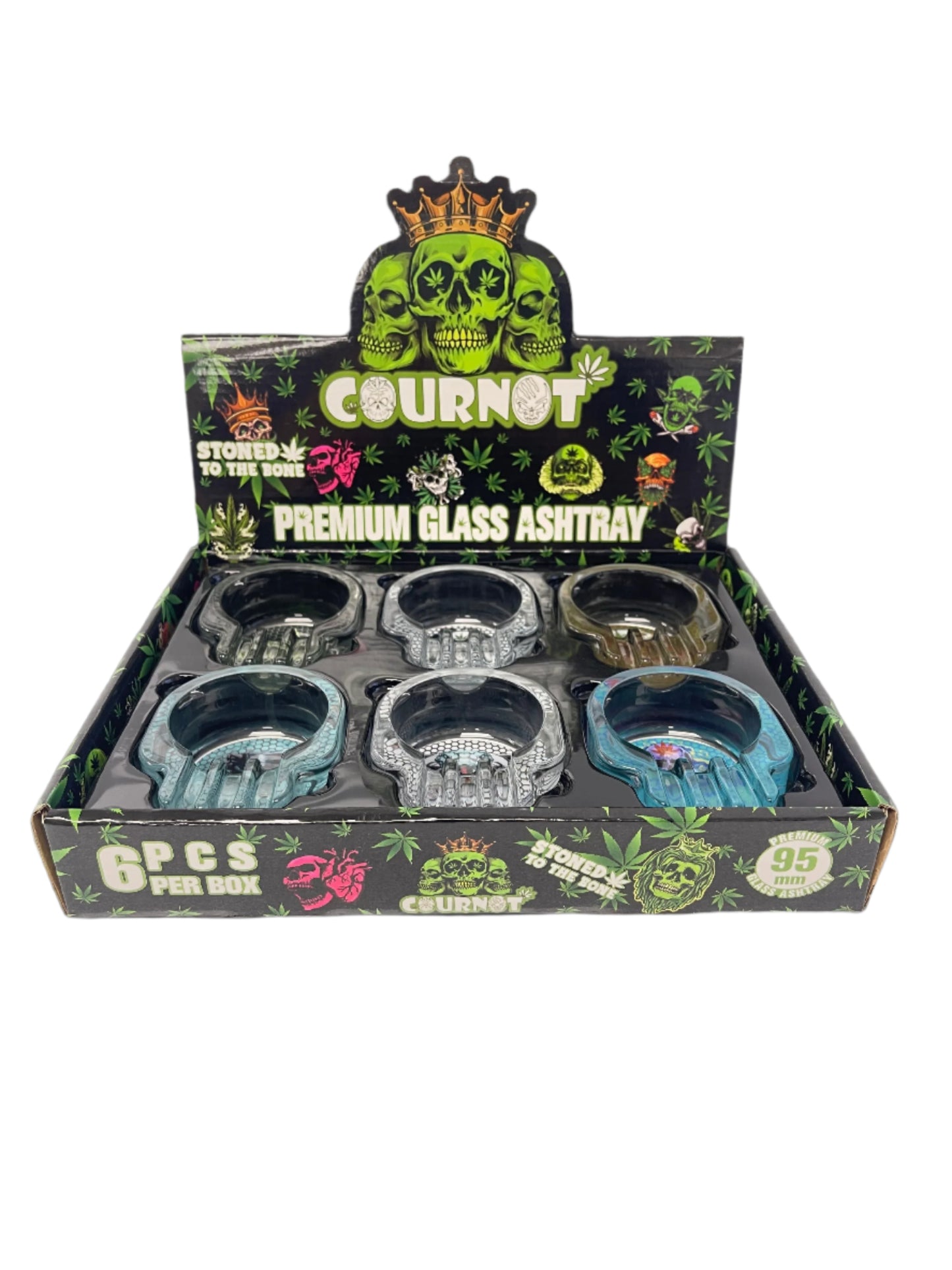 Printed Skull Ashtray - 6PK - 95mm