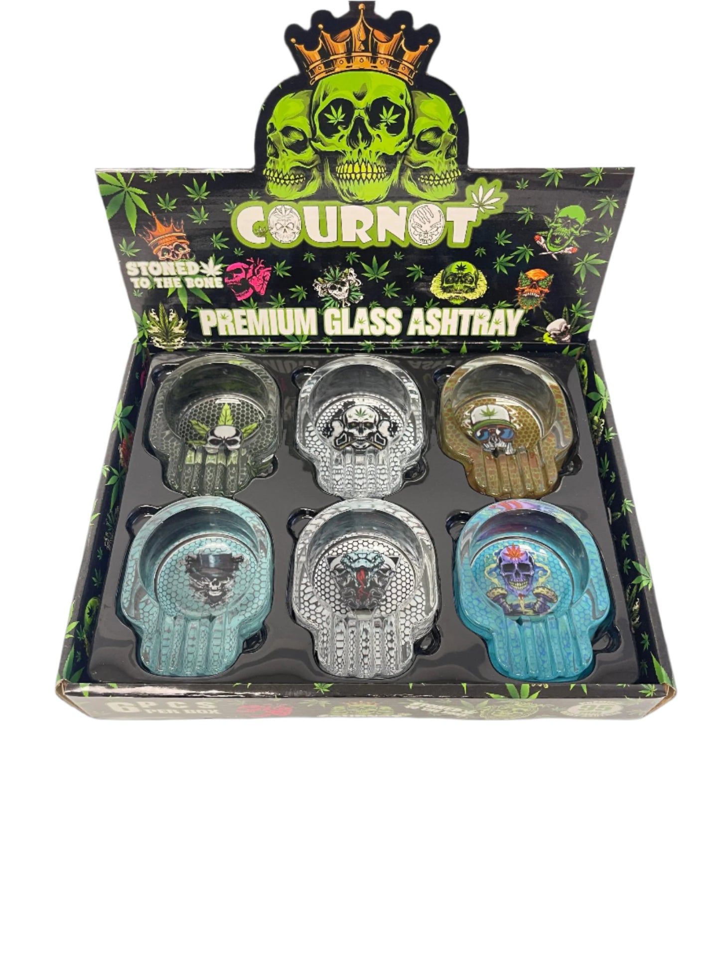 Printed Skull Ashtray - 6PK - 95mm