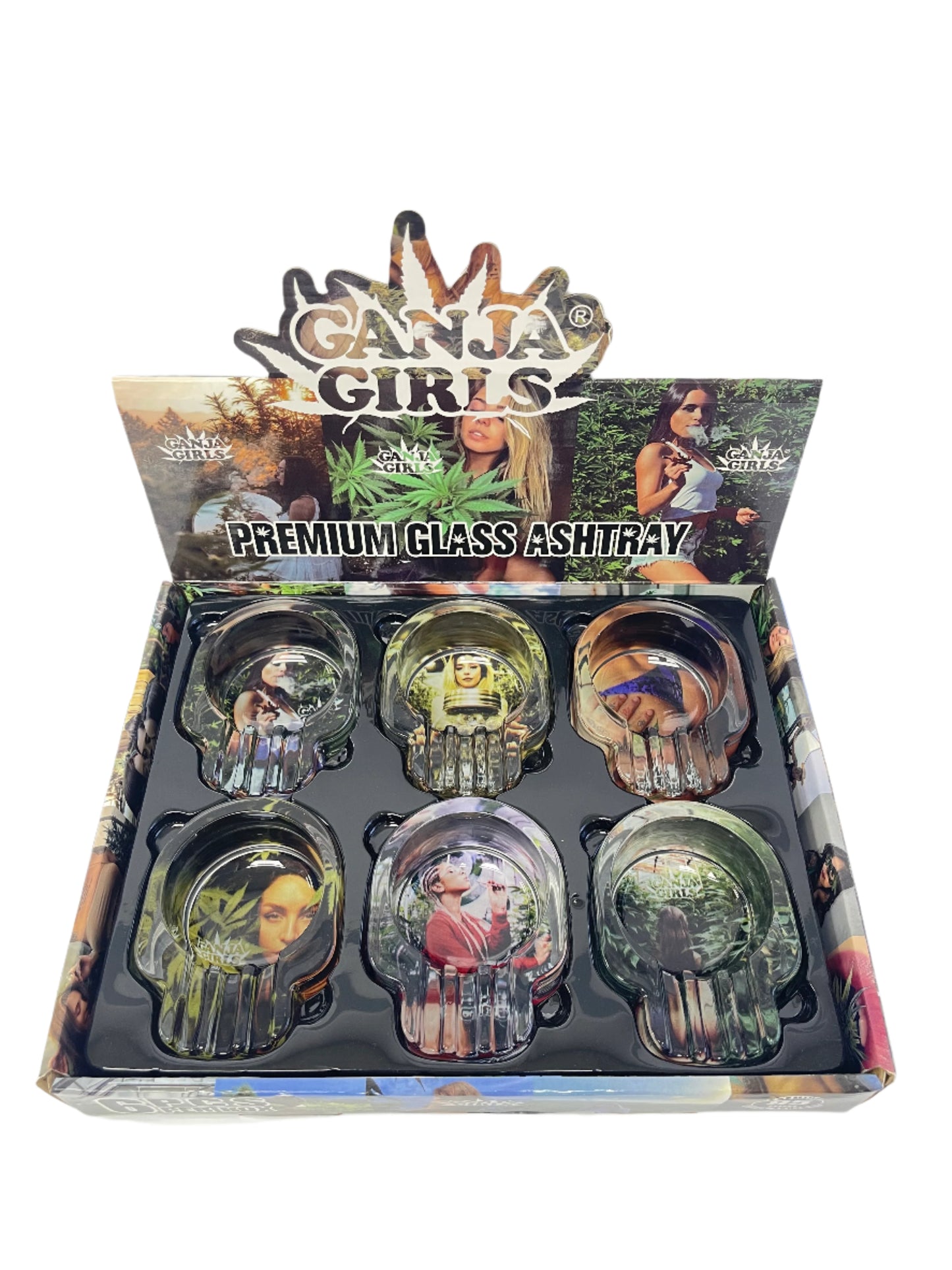 Printed Skull Ashtray - 6PK - 95mm