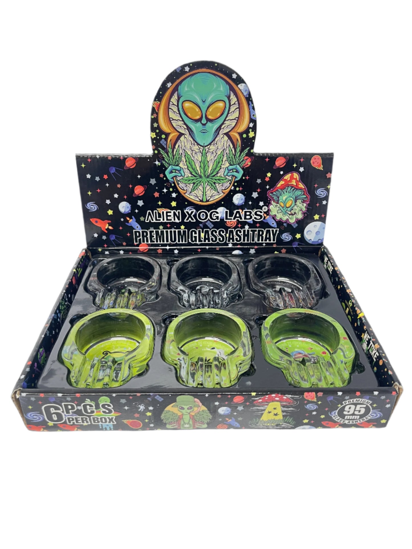 Printed Skull Ashtray - 6PK - 95mm