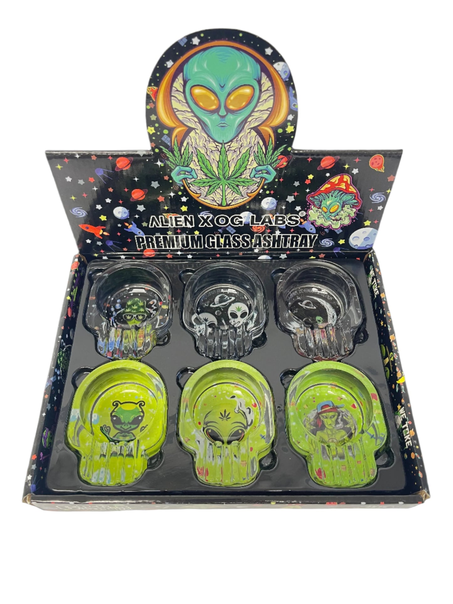 Printed Skull Ashtray - 6PK - 95mm