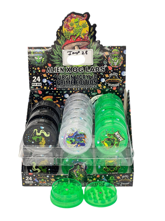 Alien Labs 42mm Acrylic 3PC Grinder 24PK