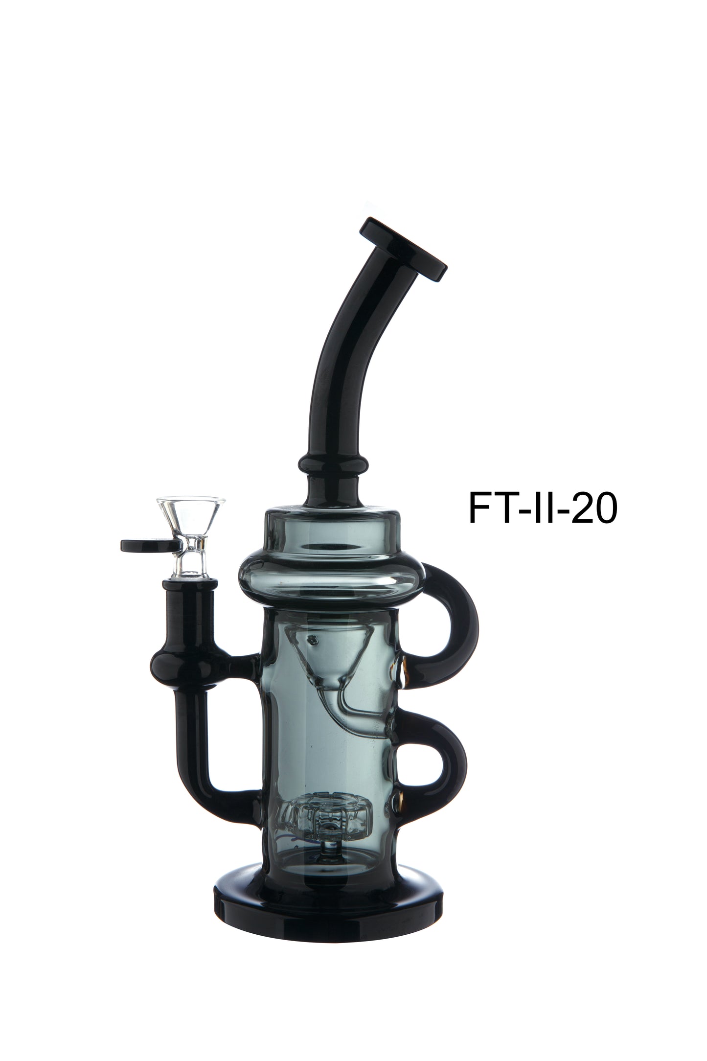 10in Glass Bong Recycler Two Tone Paint