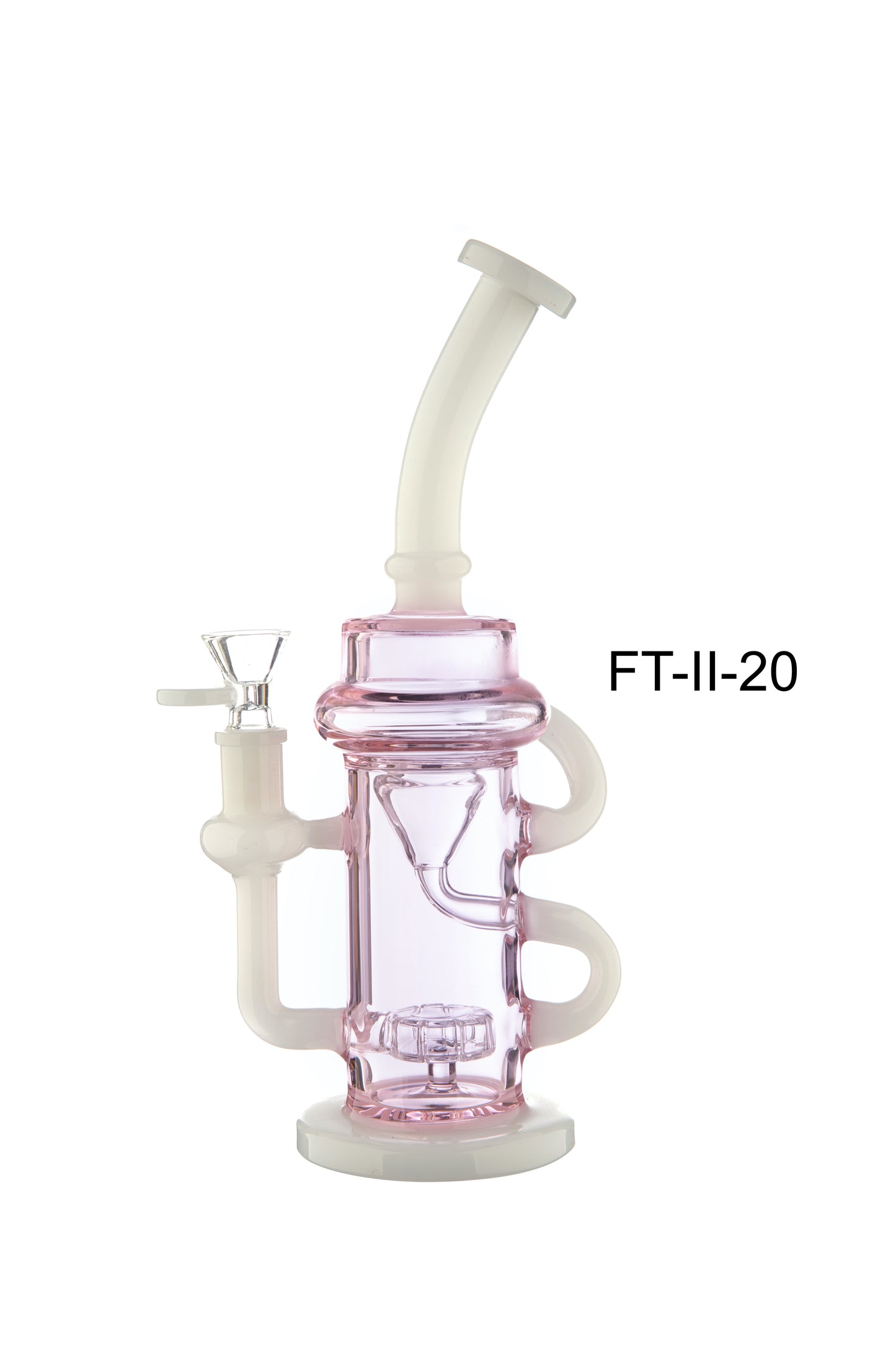 10in Glass Bong Recycler Two Tone Paint