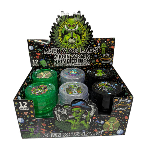 Printed 60mm Acrylic 5PC Grinder 12PK