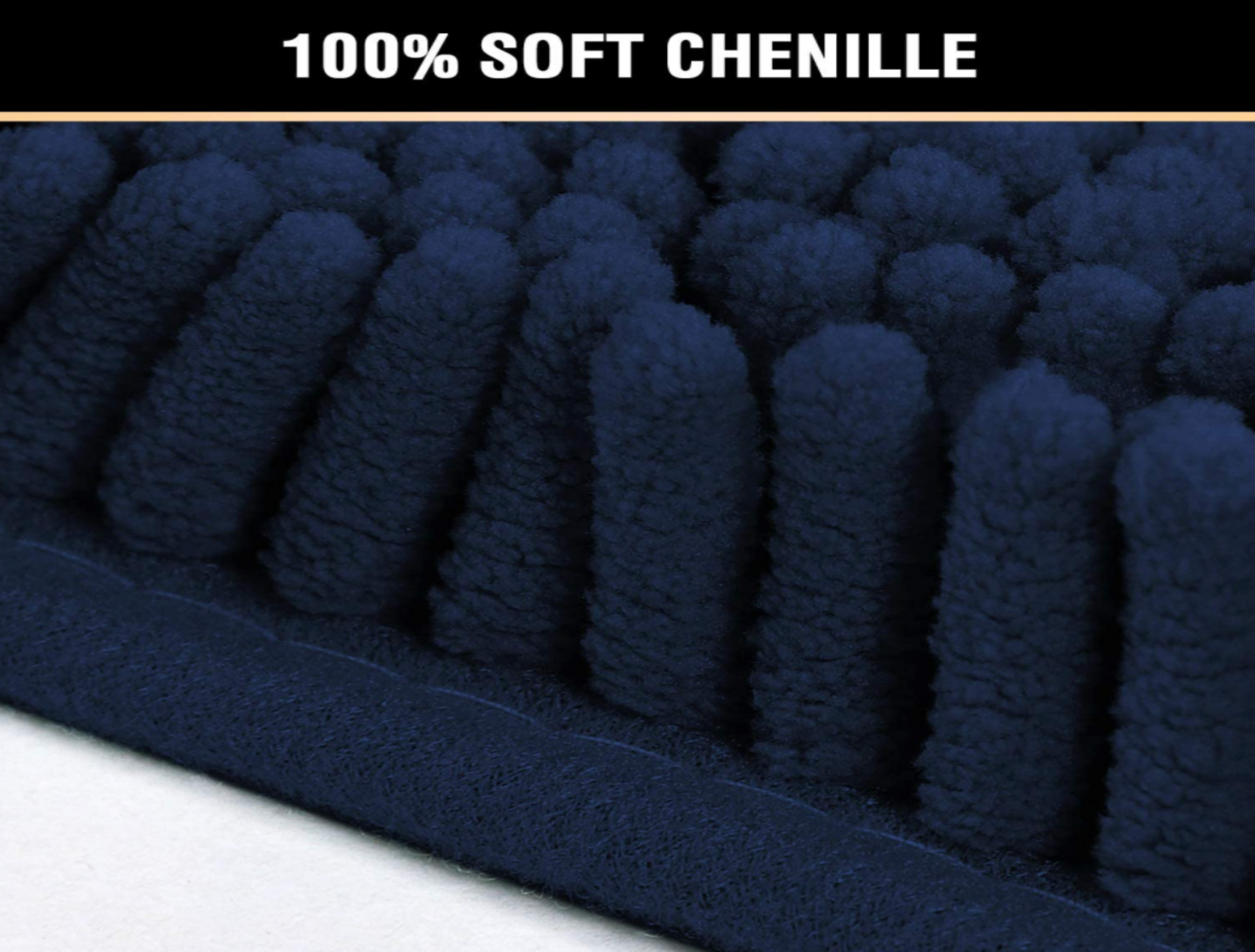 Comfortable Soft Bathroom and Floor Mat NavyBlue