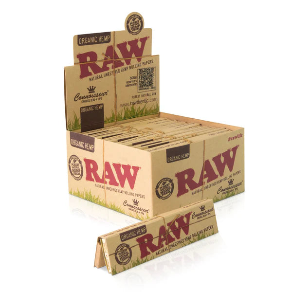 RAW Organic Connoisseur with Tips - King Size - Pack of 24