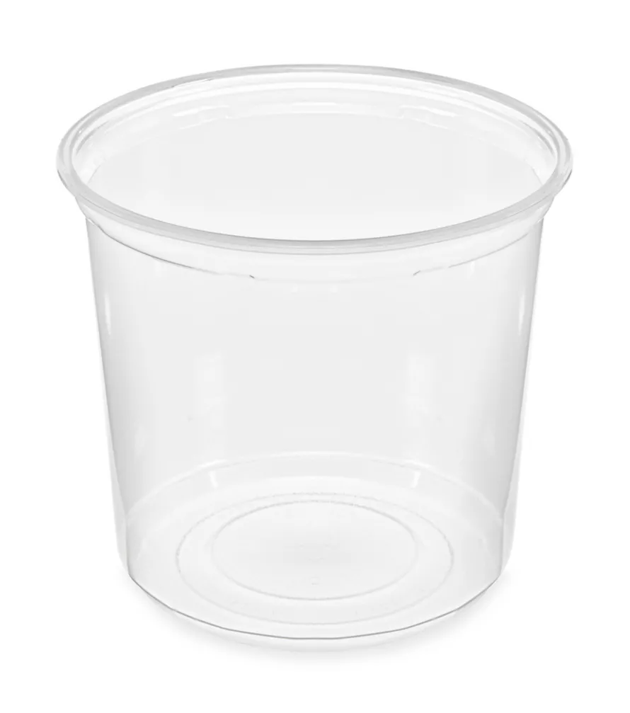 Clear Round Deli Containers - 24oz - 500pc/cs