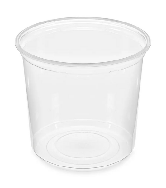 Clear Round Deli Containers - 24oz - 500pc/cs