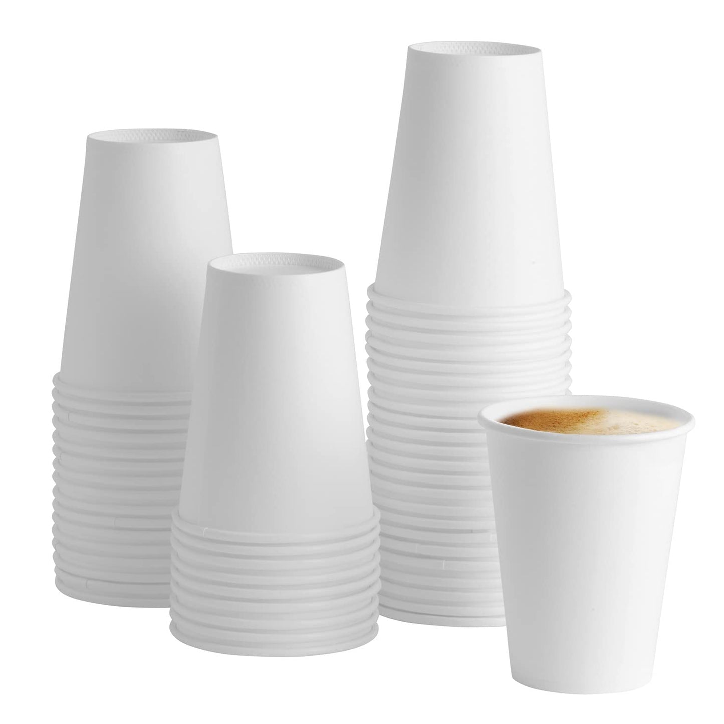 ESSENTIALX - White Hot Paper Cups - 1000PCS/CTN - 8oz to 20oz