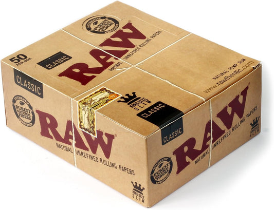 RAW Classic King Size Slim Rolling Papers - 50ct