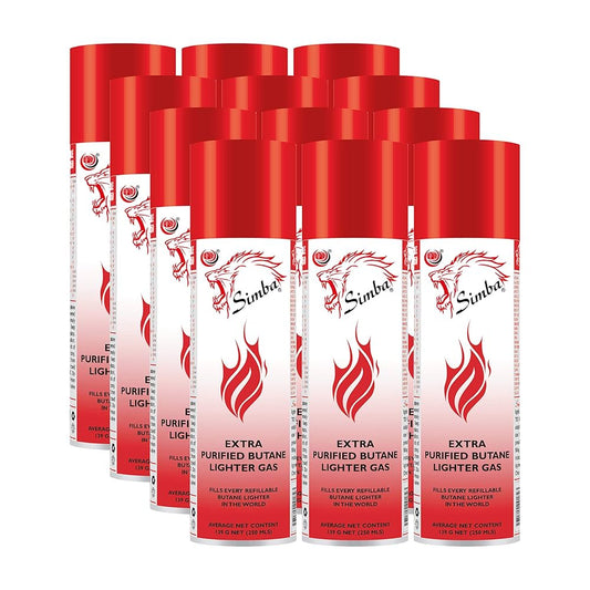 Simba Extra Purified Lighter Butane Gas - 139g - 250ml Pack Of 12