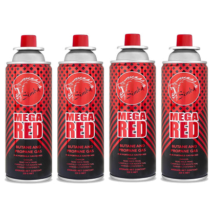 Simba Mega Red Stove Butane 220ml Pack Of 4