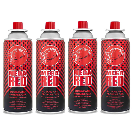Simba Mega Red Stove Butane 220ml Pack Of 4