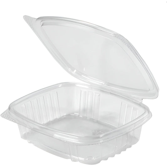 PET Hinged Rectangle Clear Container - 8oz - 200pc