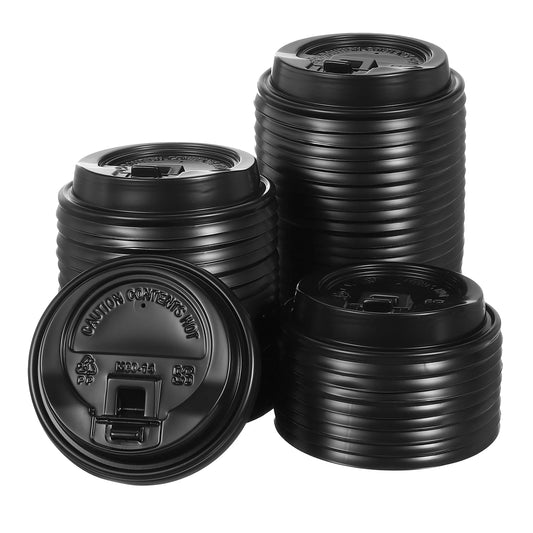10-20oz Cup Lids, 90mm, Black
