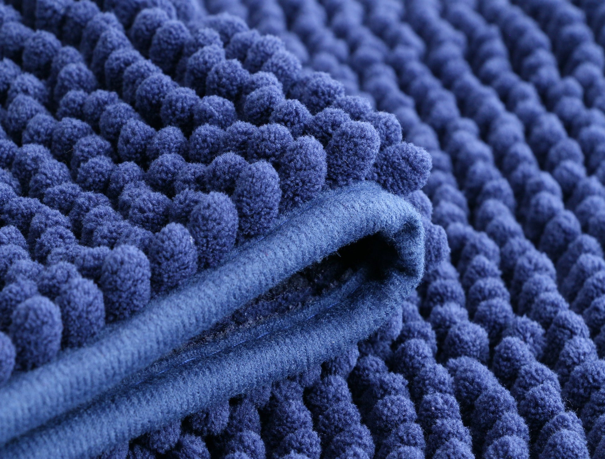 Chenille Microfiber Bathroom and Floor Mat NavyBlue