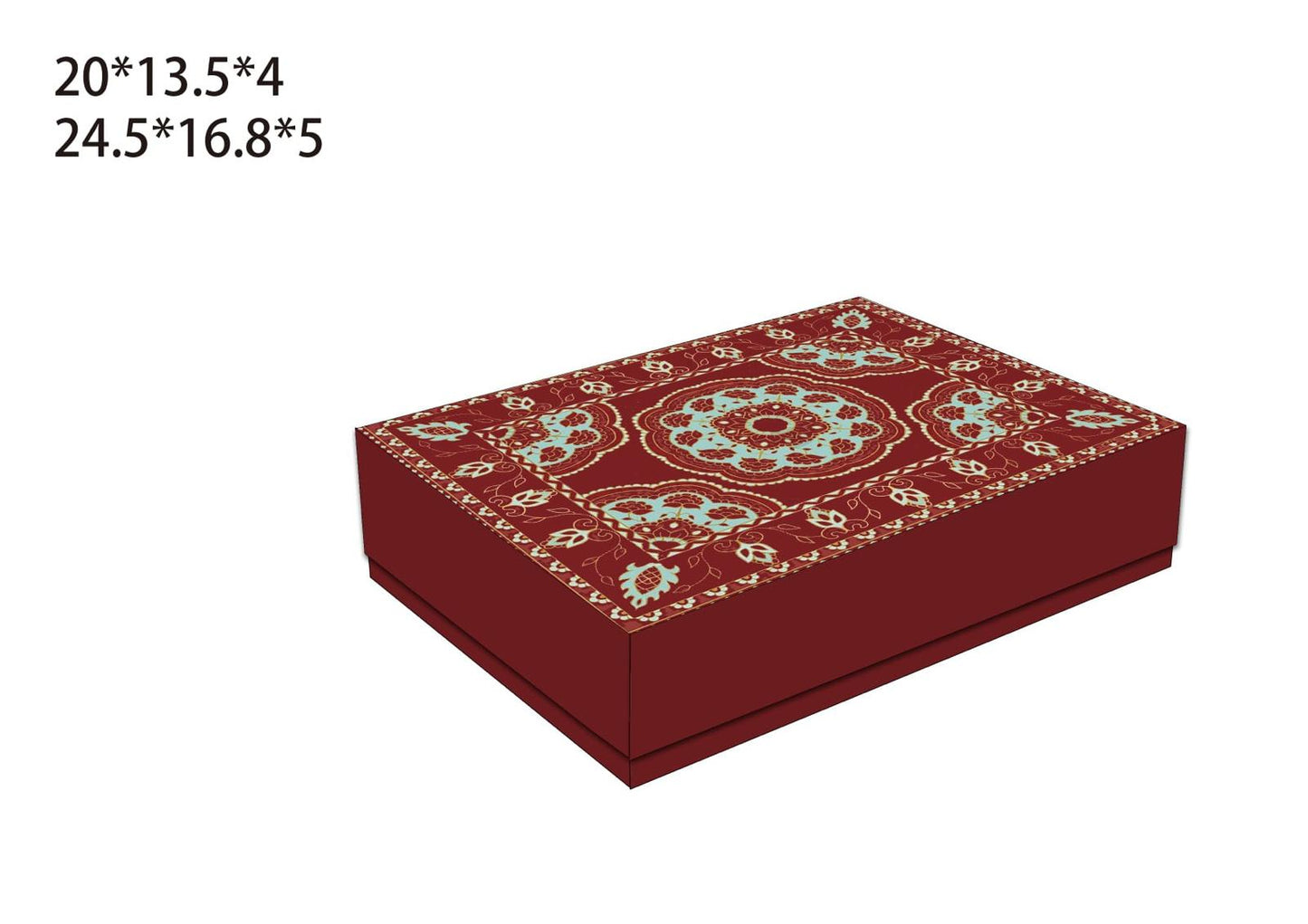 2PC Sweet Box Rectangular Set 32Sets/Box