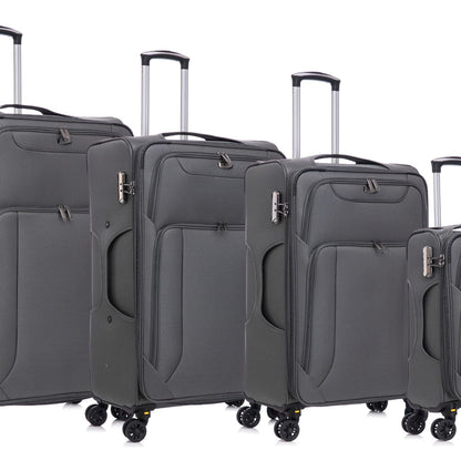 AT-23001 American Traveller 4pc Set Soft Luggage