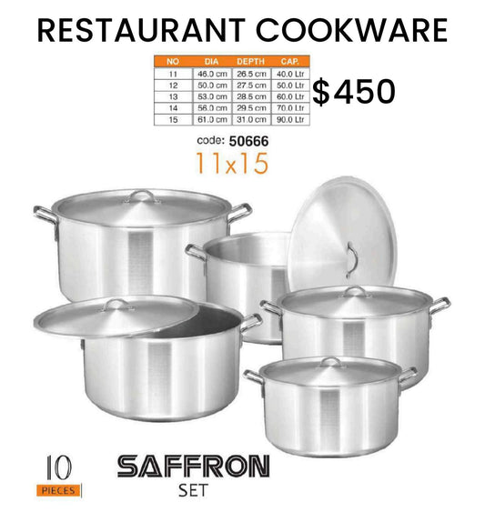 Sonex-50666 Aluminum Saffron set pot w/ Lids 11x15