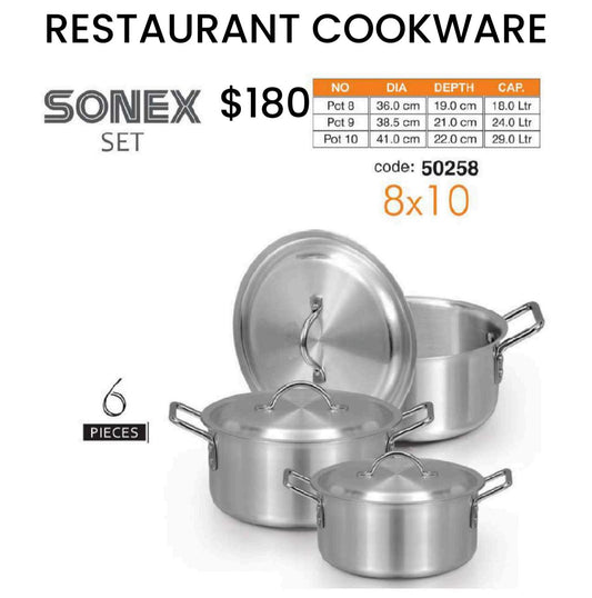 50258-Aluminium Sonex 3pc Set 8x10