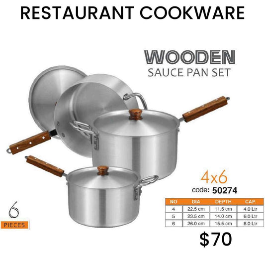 Sonex-50274 Aluminium Sauce Pot Set 4x6