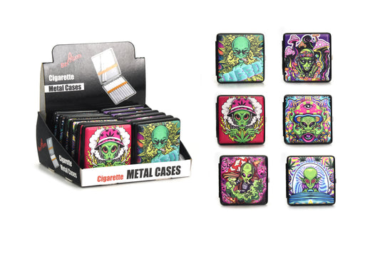 Alien Pattern 95mm Cigarette Case Box of 12