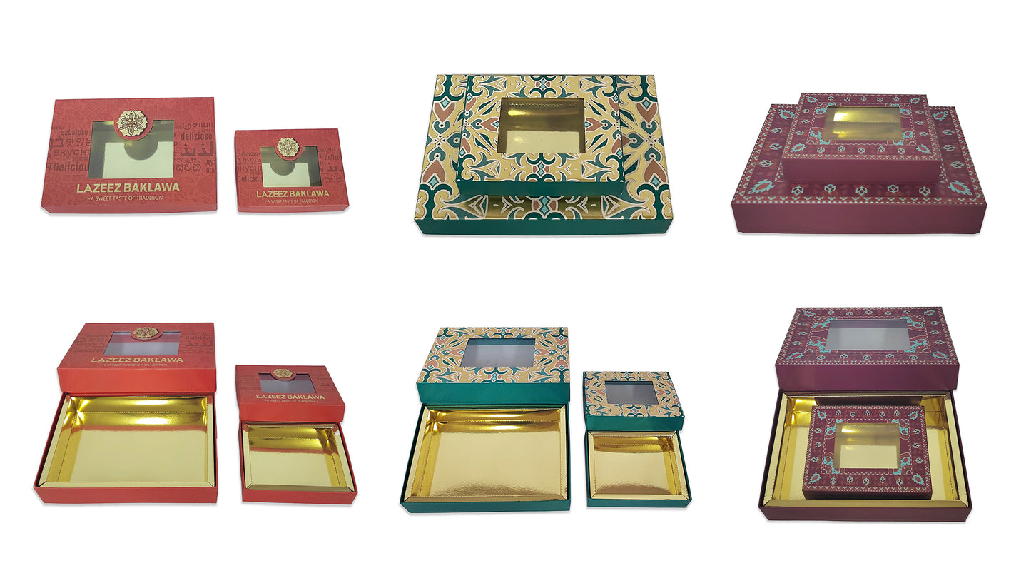 2PC Set Sweet Box with PVC Window 120Sets/Box