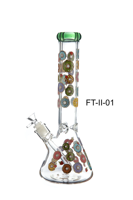 14in Glass Printed Bong Donuts Print