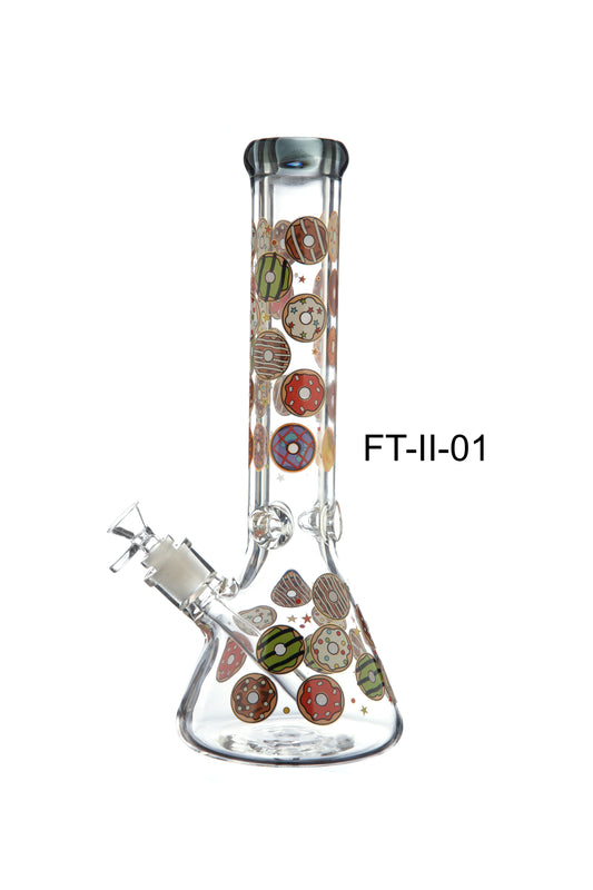 14in Glass Printed Bong Donuts Print