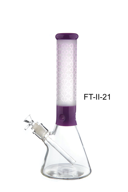 14in Glass Printed Bong Sandblasted Print