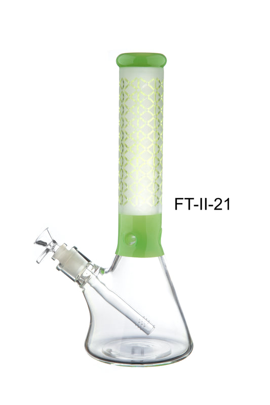 14in Glass Printed Bong Sandblasted Print