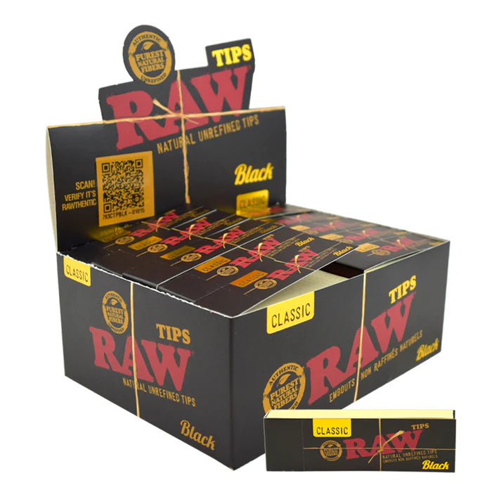 RAW Black Tips - 50 Pack