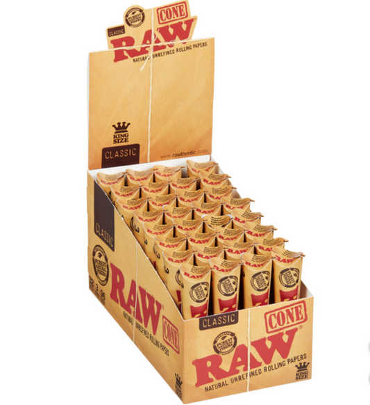 RAW Classic King Size Pre-rolled Cones 3 Pack- 32ct
