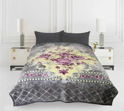 Imperial Home 9lb/4.0kg Heavy Thick Plush Mink Blanket Box of 10 Floral