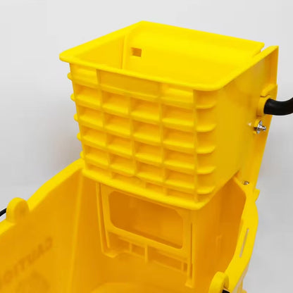 36L Mop Bucket with Down Press Wringer - Yellow