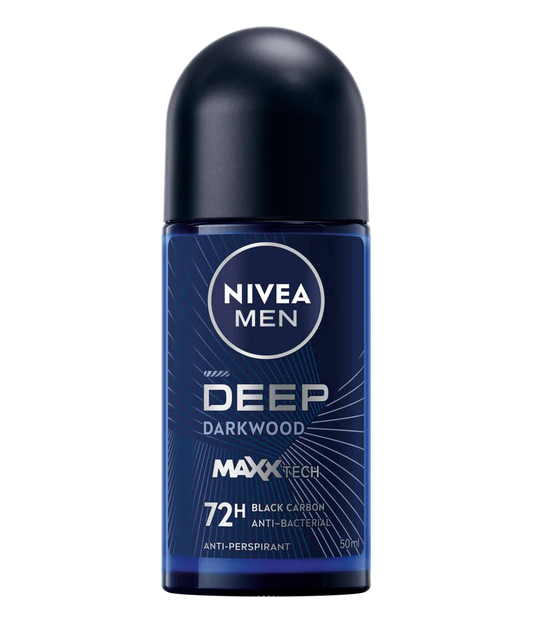 NIVEA Deodorant Deep Black Carbon Roll On - 50ml