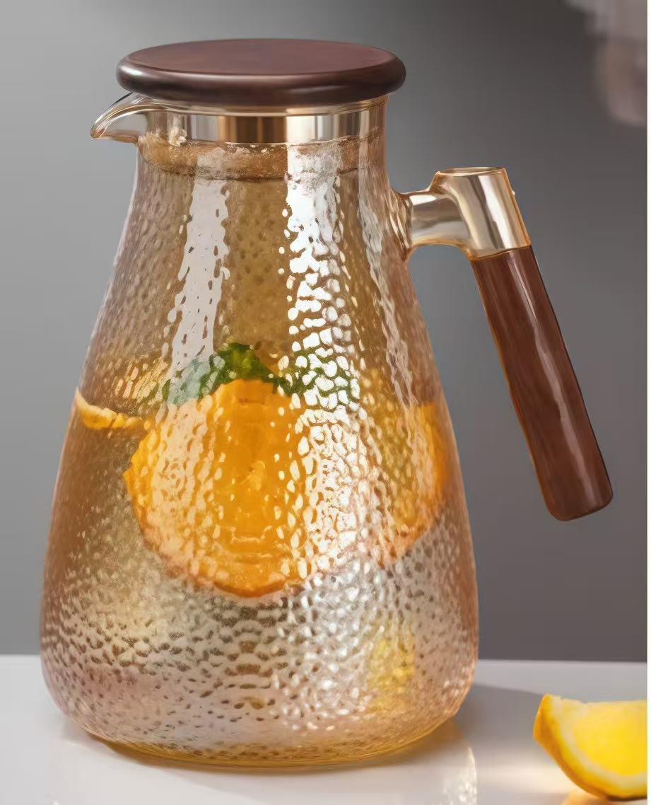 Glass Water Jug Bronze